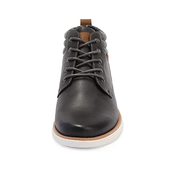 [CrossFlex CrestHigh] Men's Mid Top Chukka Sneaker Boot - DARK GREY - 4